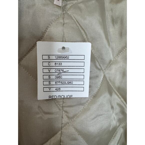 Free People Wool Blend Embroidered Crop Bomber Jacket Hooded Red Boho Women's M - Picture 15 of 16